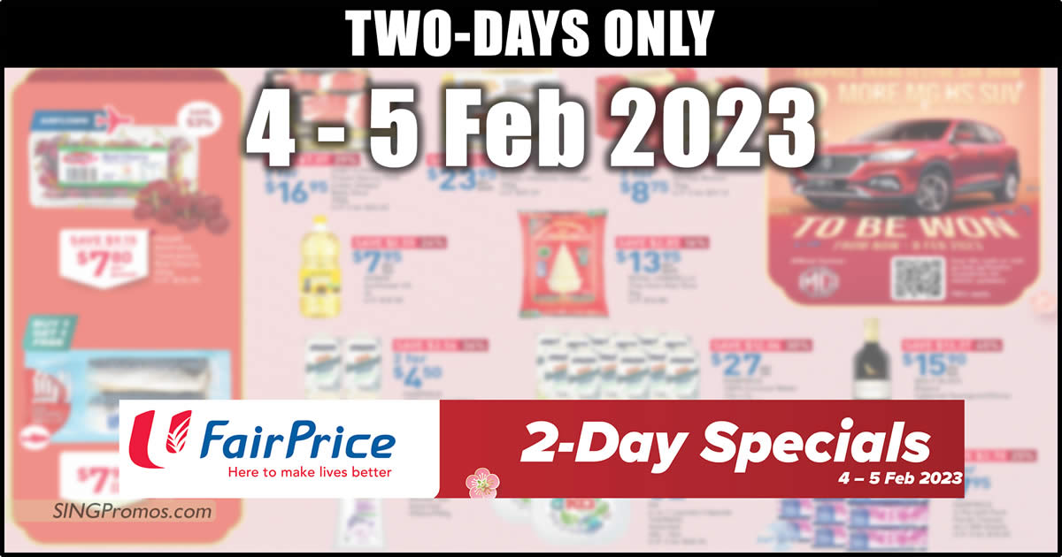 Featured image for Fairprice 2-Day Specials 4 - 5 Feb has Royal Umbrella, Dettol, KA, Frozen Hokkaido Scallops and more