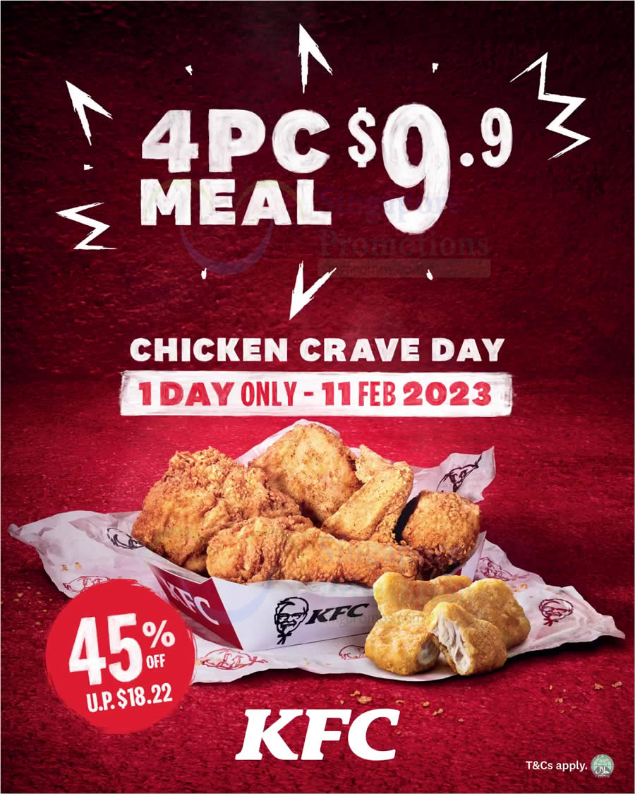 Lobang: KFC S’pore offering 4pcs of Crispy Chicken and 3 golden nuggets for just $9.90 on 11 Feb 2023 - 11