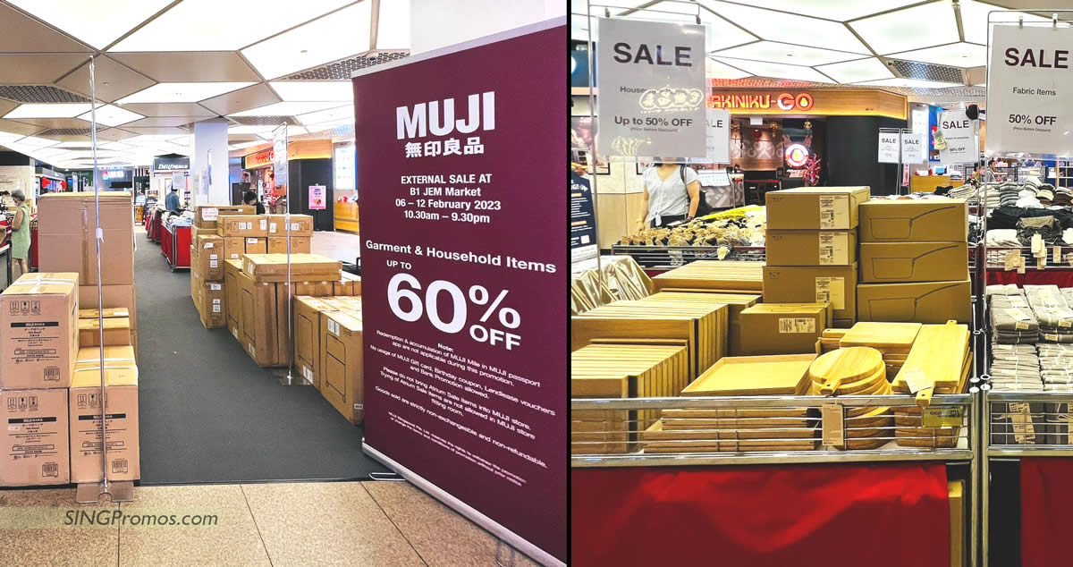 Featured image for MUJI offers savings of up to 60% off at JEM External Sale till 12 Feb 2023