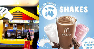Featured image for 2-for-$4 Shakes on Thursday 29 June at McDonald’s S’pore Dessert Kiosks means you pay only $2 each