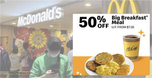Featured image for McDonald’s S’pore 50% Off Big Breakfast® Meal deal on Monday, 27 Feb means you pay only $3.68