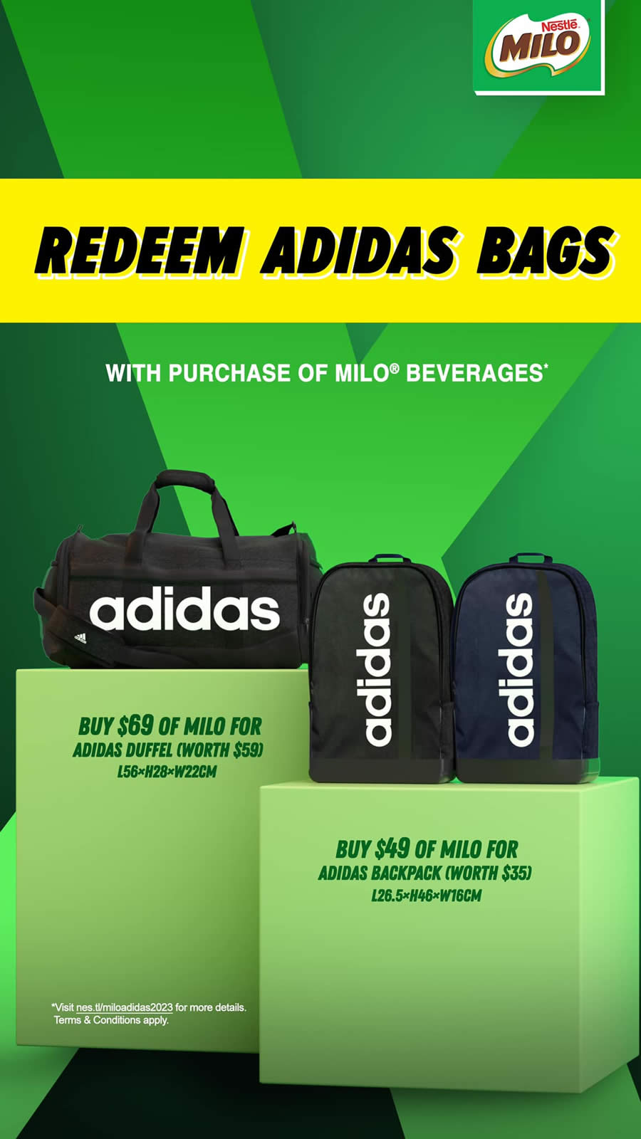 Milo S’pore giving away free Adidas bags when you spend min $49 on ...