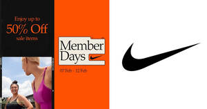 Featured image for Nike S’pore offering up to 50% off selected items online promotion till 12 Feb 2023