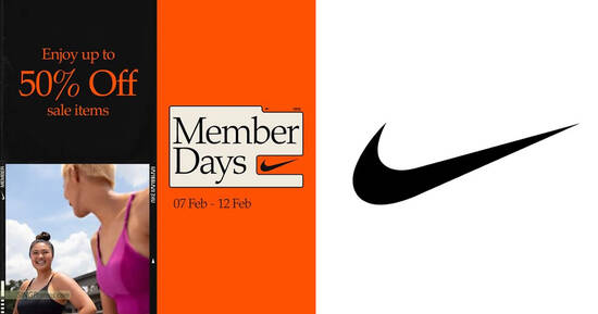 Nike S’pore offering up to 50% off selected items online promotion till 12 Feb 2023