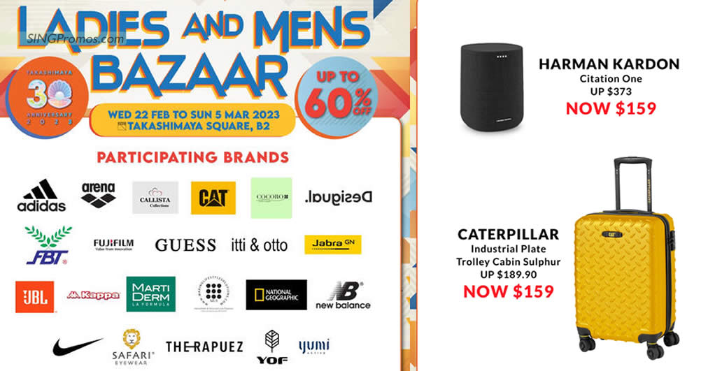 Featured image for Up to 60% off at Takashimaya Ladies and Mens Bazaar till 5 March 2023