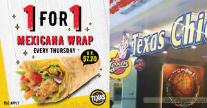 Featured image for Texas Chicken S’pore offering 1-for-1 Mexicana Wrap on Thursdays this March 2023