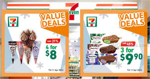 Featured image for 7-Eleven S’pore offering up to 50% off ice cream deals till 11 April, has 4-for-$8 Cornetto Royale and more