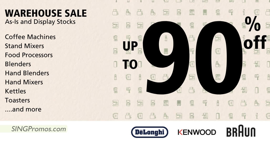 Featured image for Up to 90% off De'Longhi Group Warehouse Sale from 16 - 19 Mar 2023