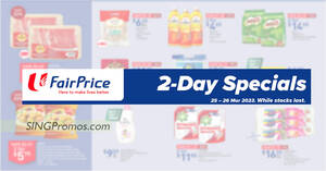 Featured image for Fairprice 2-Days specials till 26 March has Porkee, Pokka, Milo, Shokubutsu, Dynamo and more