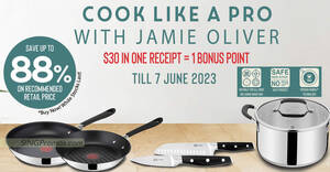 Featured image for Fairprice lets you redeem Tefal x Jamie Oliver Collection at up to 88% off with latest spend & redeem till 7 Jun 2023