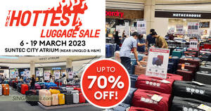 Featured image for Luggage Sale at Suntec City Atrium from 6 – 19 Mar 2023