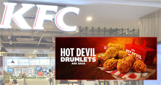 KFC S’pore brings back Hot Devil Drumlets and Golden Durian Mochi from 15...