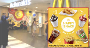 Featured image for McDonald’s S’pore App has a Any-2-for-$3 deal till 2 April, pay $3 for 8pcs McNuggets