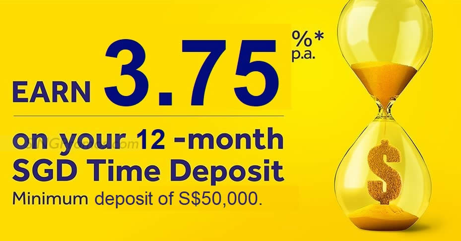 Featured image for State Bank of India S'pore offering up to 3.75% p.a. with latest SGD Time Deposit promo from 28 Mar 2023