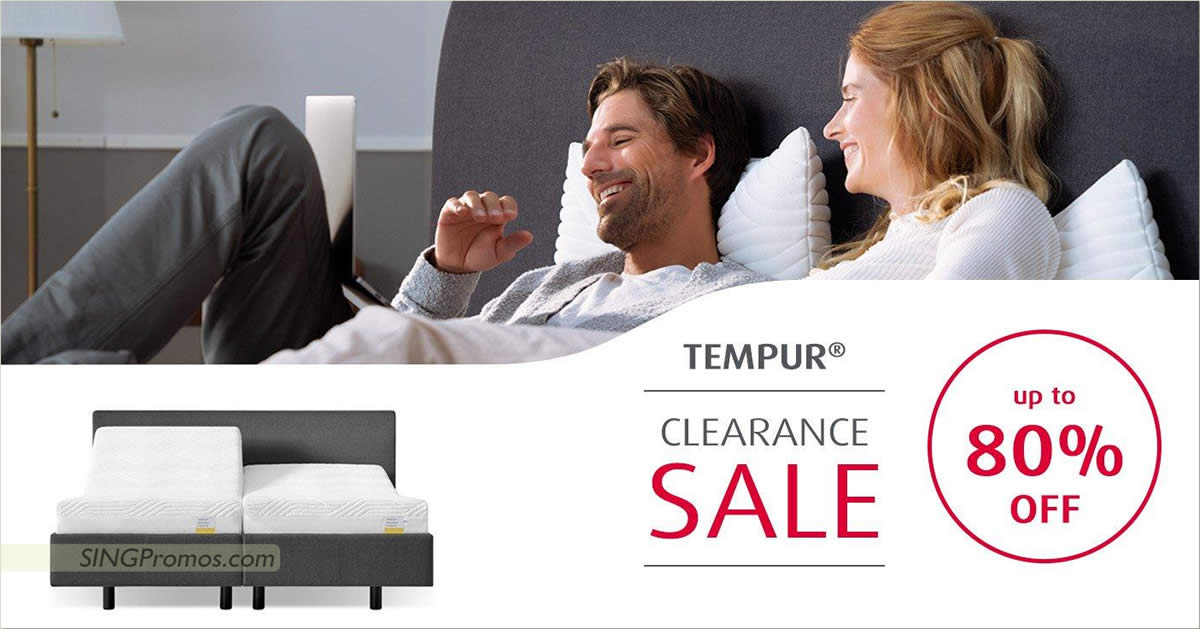 Featured image for TEMPUR Up To 80% Off Clearance Sale from 9 - 12 March 2023