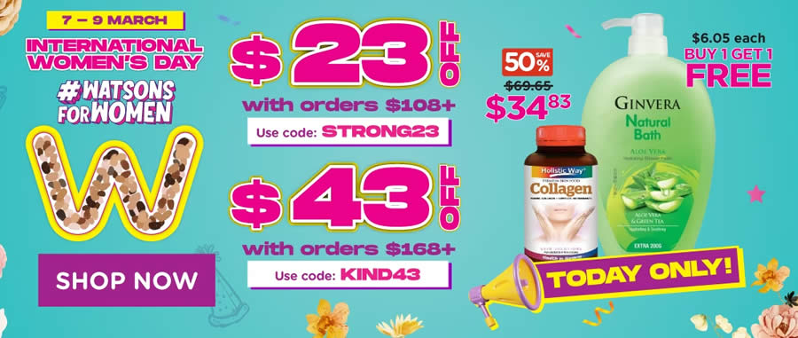 Lobang: Watsons S’pore offering up to $43 off at online store with these codes valid till 9 Mar 2023 - 11