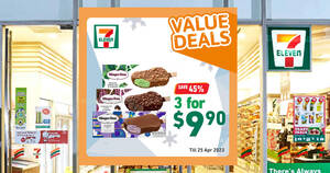Featured image for 7-Eleven S’pore offering up to 45% off ice cream deals till 25 April, has 3 for $9.90 Haagen-Dazs Stickbar