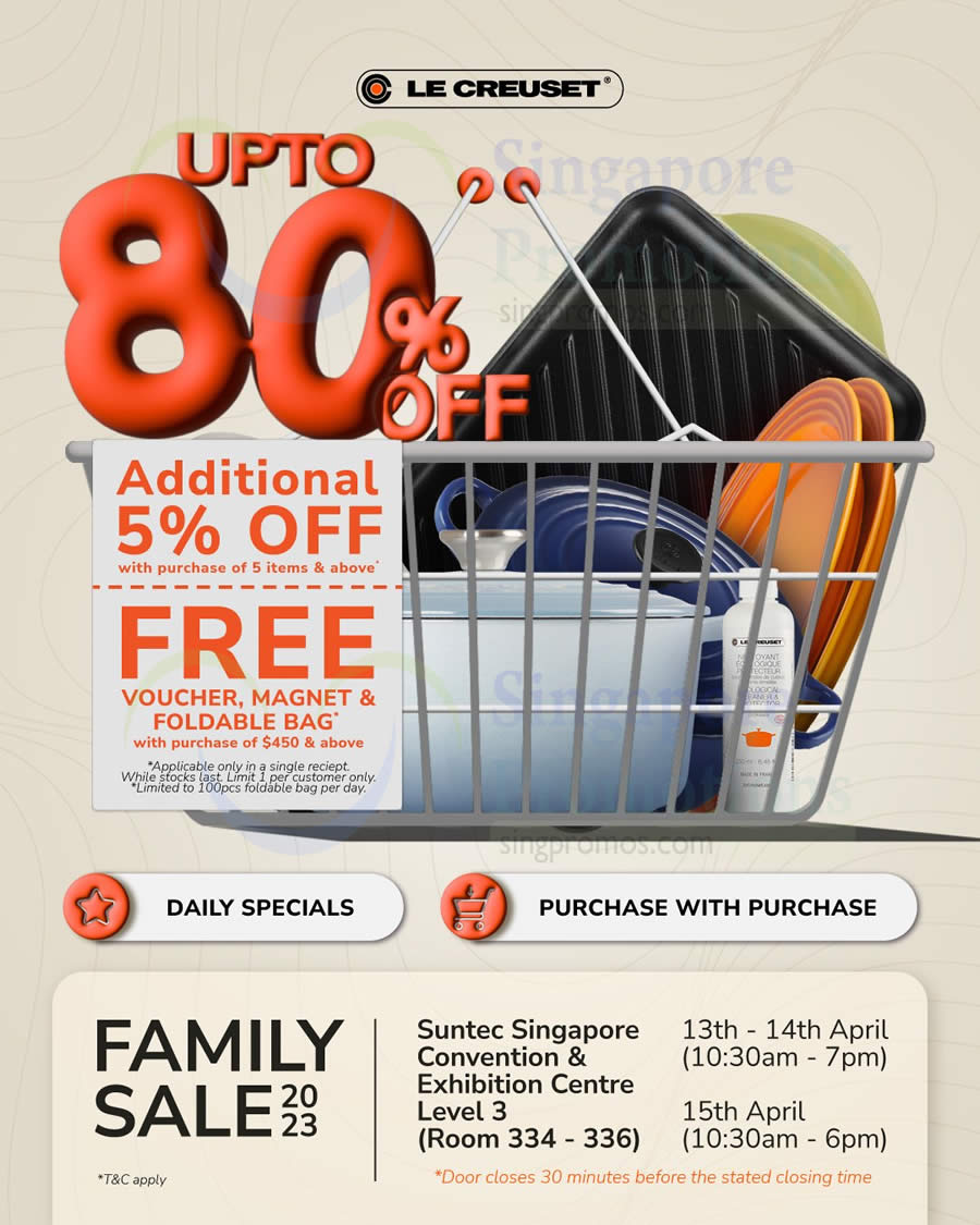 Up to 80 Off Le Creuset S pore Family Sale till 15 April 2023