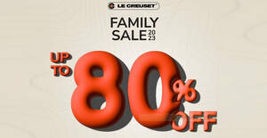 Featured image for Up to 80% Off Le Creuset S’pore Family Sale till 15 April 2023