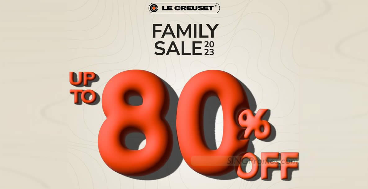 Featured image for Up to 80% Off at Le Creuset S'pore Family Sale from 19 - 21 Oct 2023