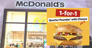 Featured image for (EXPIRED) Buy-1-Get-1-Free McDonald’s Quarter Pounder® with Cheese at S’pore outlets on 11 Sep 2023, 11am – 3pm