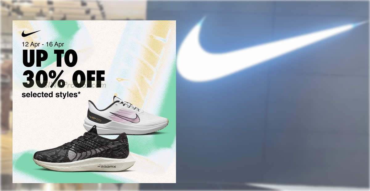 Featured image for Nike S'pore Season Refresh promo offers up to 30% off selected items with this promo code till 18 April 2023