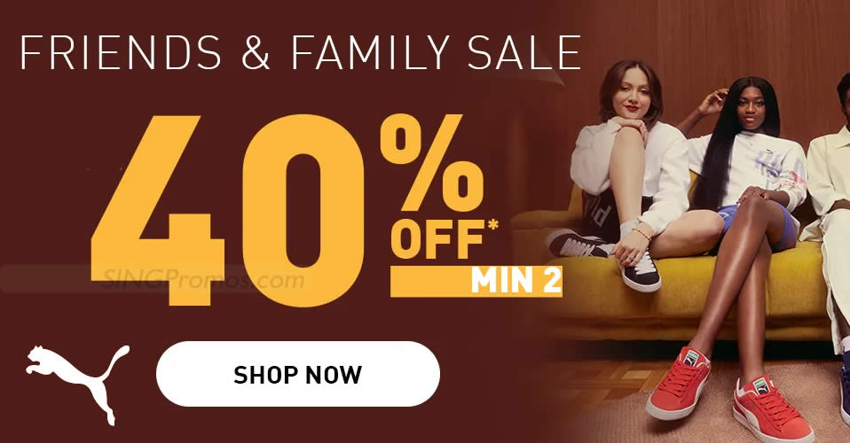 Featured image for PUMA S'pore Friends & Family Sale has 40% off over 1,000 products online till 1 May 2023