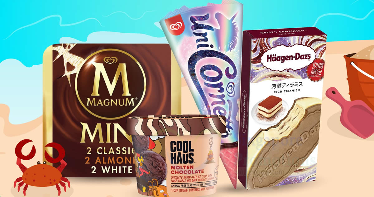 Featured image for Cool down with up to 50% off ice cream deals at 7-Eleven till 6 June, has Cornetto Royale, Ben & Jerry's, Wall's, Magnum