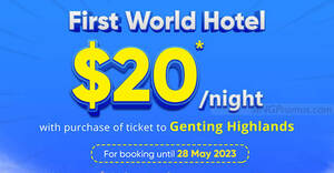 Featured image for (EXPIRED) Genting First World Hotel from $20/night promo when you purchase bus tickets till 28 May 2023