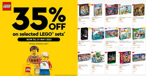 Featured image for 35% OFF selected LEGO sets at OG Online and OG stores till 31 May 2023