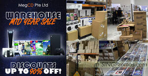 Featured image for Up to 90% off at MegCD Mid Year Warehouse Sale from 1 – 4 Jun 2023