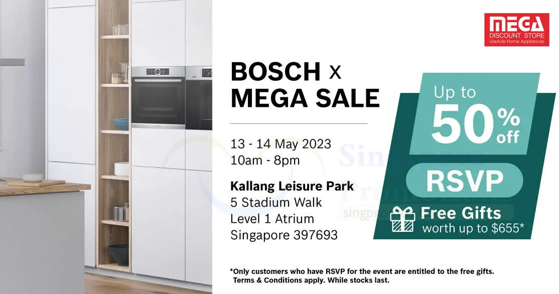 Featured image for Bosch x Mega Discount Store at Kallang Leisure Park till 14 May 2023
