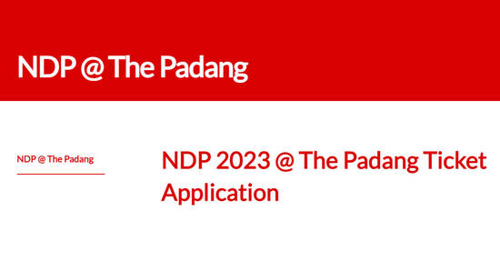 NDP 2023 tickets applications to open from 29 May – 12 June 2023
