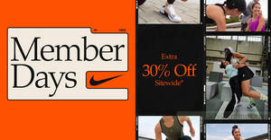 Featured image for Nike S’pore Member Days sale offers 30% off selected items with this promo code till 7 May 2023