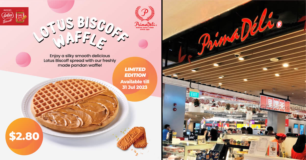 Featured image for Prima Deli offering new Lotus Biscoff limited edition waffle till 31 July 2023