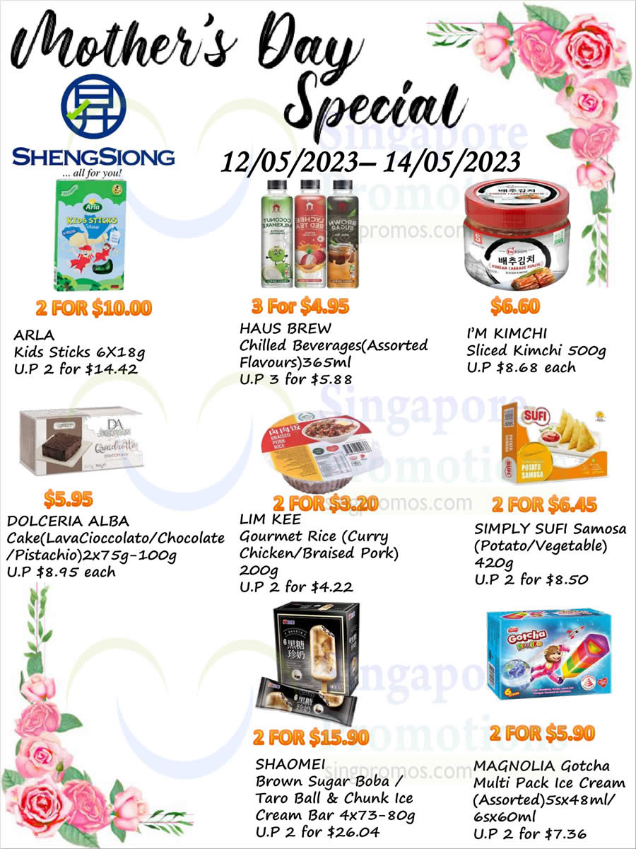 Sheng Siong 3-Days Specials has Magnolia Ice Cream, Lysol, Anlene, POST  Oreo's and more till 14 May 2023