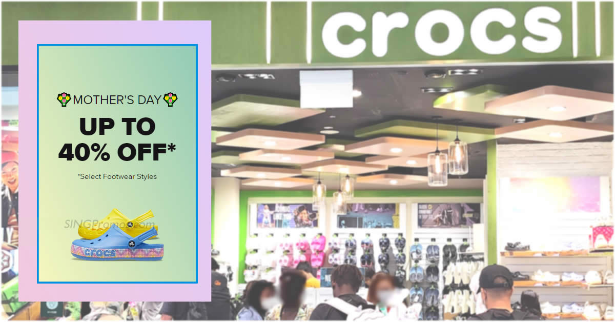 Featured image for Up to 40% off selected Crocs footwear styles at Crocs S'pore Online Sale till 9 May 2023