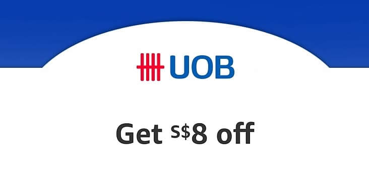 Featured image for Amazon.sg giving S$8 off when you spend min S$100 with UOB cards till 8 June 2023