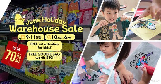 Up to 70% OFF Kids Art & Craft and STEM Toys at Ducks N Crafts Warehouse Sale from 9 – 11 June 2023