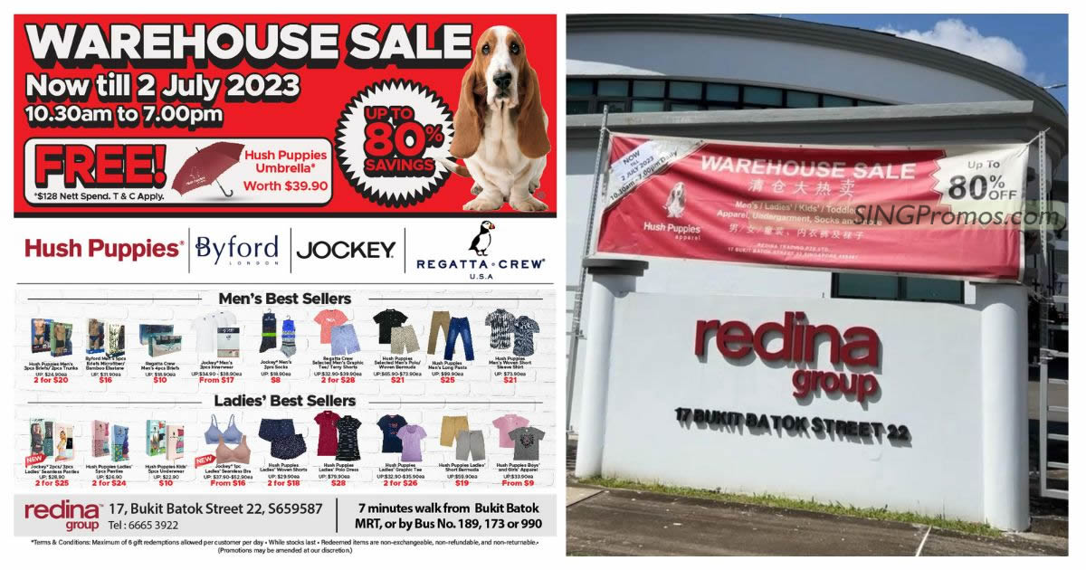 Featured image for Hush Puppies Apparel Up To 80% Off Warehouse Sale from 22 June - 2 July 2023