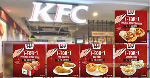 Featured image for (EXPIRED) More Buy-1-Get-1-Free KFC S’pore App Exclusive deals from 16 – 30 June 2023