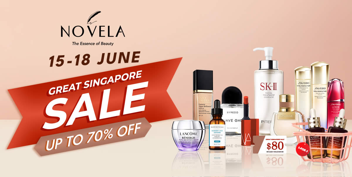 Featured image for Up to 70% off at Novela's Great Singapore Sale from 15 - 18 Jun 2023