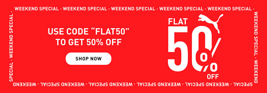 Puma coupons outlet this week