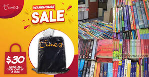 Featured image for (EXPIRED) $30 ‘Grab all you can Bag’ at Times Warehouse sale from 15-18 and 22-25 June 2023