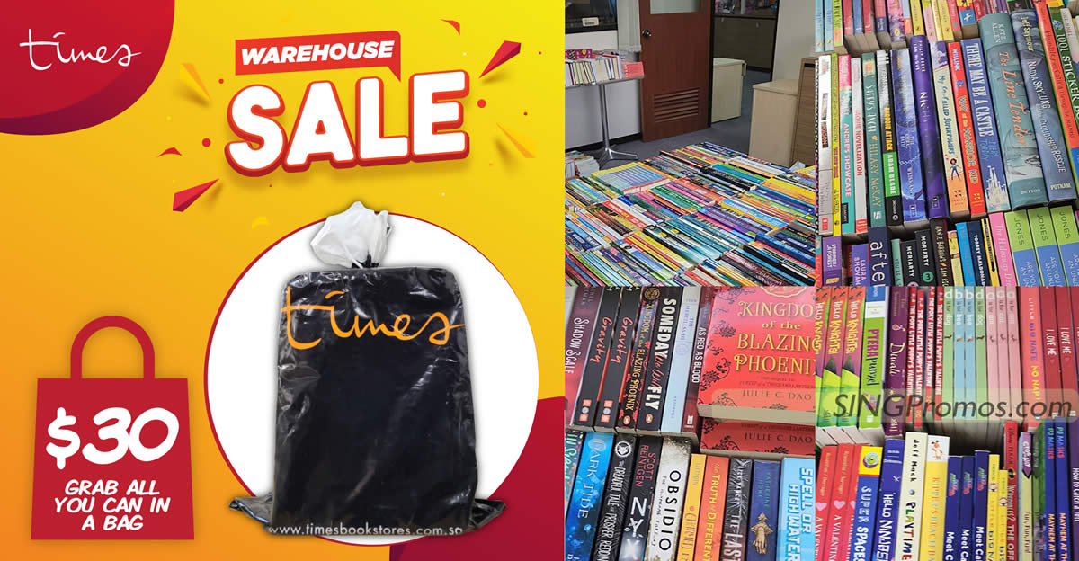 Featured image for $30 'Grab all you can Bag' at Times Warehouse sale from 15-18 and 22-25 June 2023