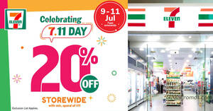 Featured image for 7-Eleven S’pore celebrates 7.11 Day with 20% off storewide till 11 July 2023