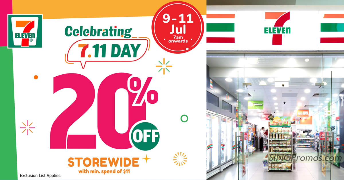 Featured image for 7-Eleven S'pore celebrates 7.11 Day with 20% off storewide till 11 July 2023