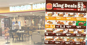 Featured image for (EXPIRED) Save up to 53% with Burger King S’pore latest 16 new ecoupon deals valid till 1 Oct 2023