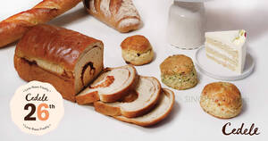 Featured image for (EXPIRED) Cedele offering 20% off all breads, pastries & sliced cakes till 23 July 2023