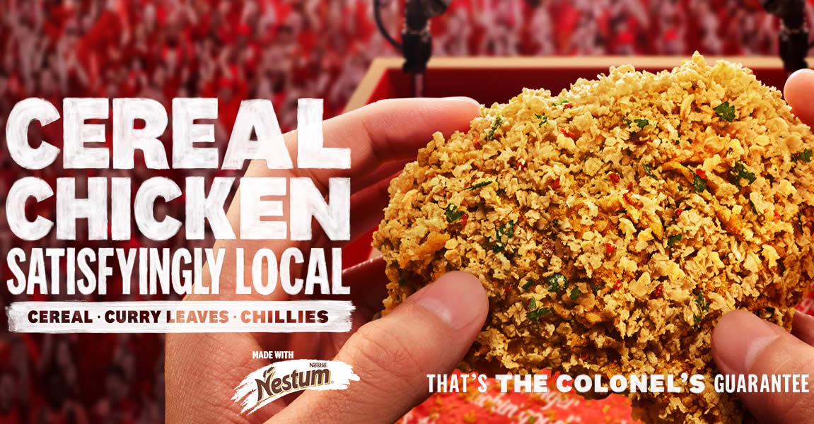 Featured image for KFC Cereal Chicken returns to S'pore stores from 10 July 2023